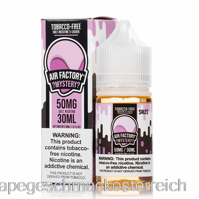 Mystery Salts – Air Factory Synthetik – 30 Ml, 36 Mg Vape-Geschmack
